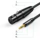 9. Ugreen kabel audio 3.5mm mini jack (męski) - XLR (żeński) 1m czarny (AV182)