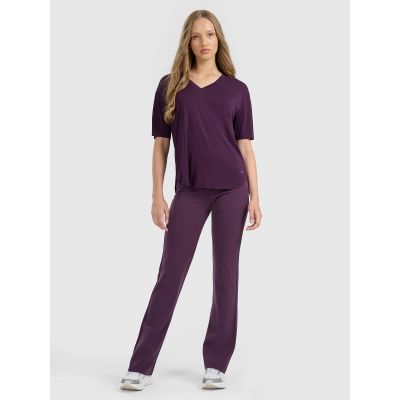 5. T-shirt oversize z modalem damski 4F 4FRAW25TTSHF3283-50S