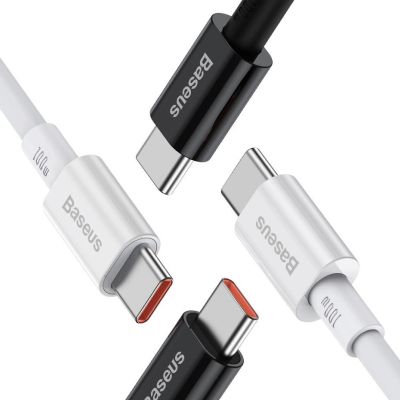 19. Kabel Baseus CATYS-C01 USB-C - USB-C PD QC FCP 100W 5A 480Mb/s 2m - czarny