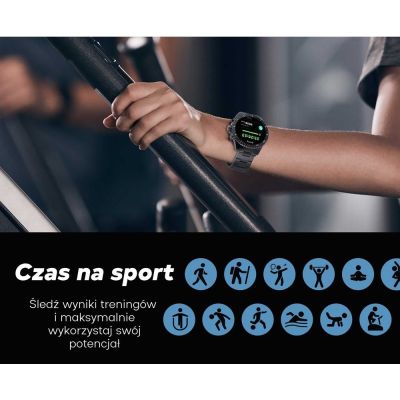 14. Smartwatch Męski GRAVITY GT16-2 Black / Czarna Bransoleta