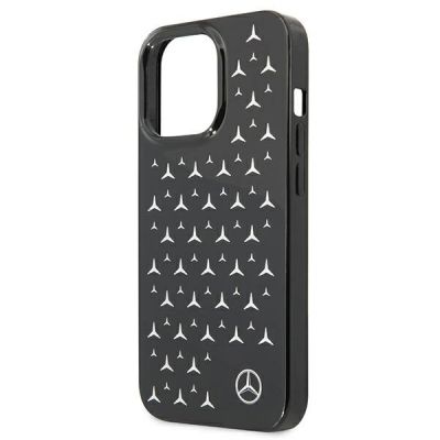6. Etui Mercedes Silver Stars Pattern na iPhone 13 Pro / iPhone 13 - czarne
