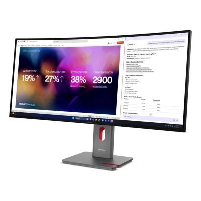 3. Lenovo ThinkVision P40WD-40 monitor komputerowy 100,8 cm (39.7") 5120 x 2160 px LCD Czarny