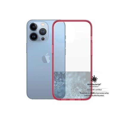 3. Etui PanzerGlass ClearCase antybakteryjne z certyfikatem Military Grade na iPhone 13 Pro - przezroczysto-różowe