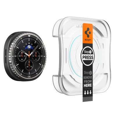 4. Szkło hartowane Spigen Glas.TR ”Ez-Fit” na Samsung Galaxy Watch 8 Classic 46 mm - przezroczyste