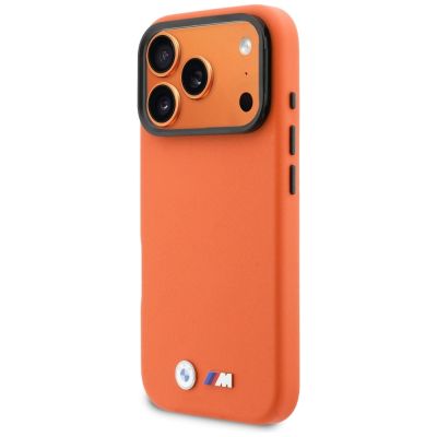 2. Etui BMW M Metal Logo MagSafe na iPhone 17 Pro Max - pomarańczowe