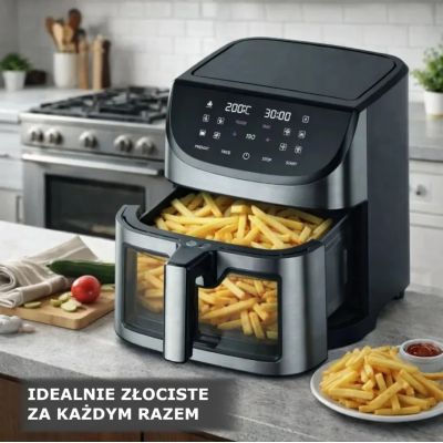 8. Extralink AIR FRYER FRYTKOWNICA BEZTLUSZCZOWA 8L 1800W 200 STOPNI