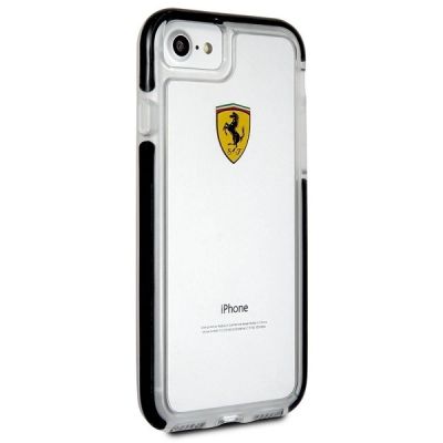 2. Etui Ferrari Shockproof na iPhone 7 / 8 / SE 2020 / SE 2022 - przezroczysto-czarne