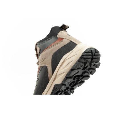 7. Lee Cooper buty sportowe męskie zimowe trekkingowe ocieplane za kostkę beżowe czarne