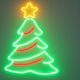 2. LAMPA ŚCIENNA NEON CHOINKA