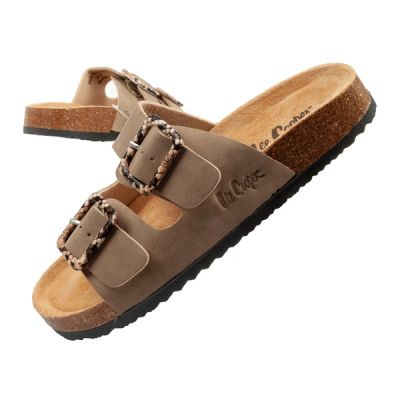 Lee Cooper buty laczki damskie klapki wsuwane khaki wygodne lekkie