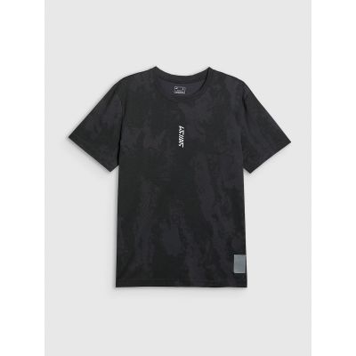 8. T-shirt regular z nadrukiem męski 4F 4FRAW25TTSHM3385-20A