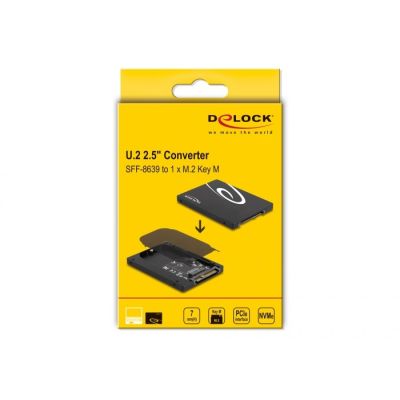 6. DeLOCK Konwerter 2.5” U.2 SFF-8639 do M.2 NVMe z wpustem M - 7 mm wysokości