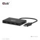 5. Hub USB Club Hub 3D MST (Multi Stream Transport) DisplayPort 1.4 na 4x DisplayPort, Cztery monitory, 4x 4K30Hz, 8K30Hz