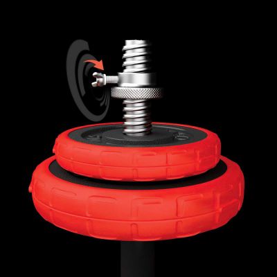 8. Sztangielki gumowane HMS SGGX20 z funkcją sztangi 20kg