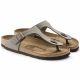 2. Japonki męskie szare Birkenstock Gizeh Birko-Flor Nubuck Stone regular szerokie (43391)