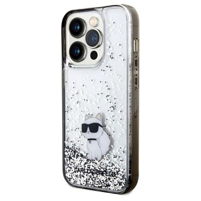 2. Etui Karl Lagerfeld Liquid Glitter Choupette na iPhone 14 Pro Max - przezroczyste