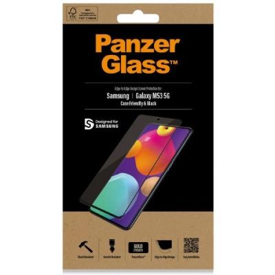 8. Szkło hartowane PanzerGlass E2E Regular na Samsung Galaxy M53 - z czarną ramką