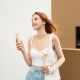5. Mini wentylator Jisulife Handheld Fan Life8 przenośny wiatraczek USB z funkcją powerbanka 2000mAh i latarką - różowy