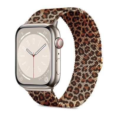 2. Pasek Tech-Protect Lamano na Apple Watch 40 / 41 / 42 mm - brązowo-czarny