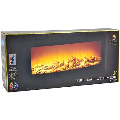 8. KOMINEK DEKORACYJNY 50x23 CM LED 3D USB PILOT EFEKT OGNIA ZMIANA KOLORÓW