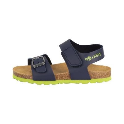 Sandały BIO dziecięce dla chłopca/dziewczynki Trollkids Kids Bergen Sandal navy/green (483-100)