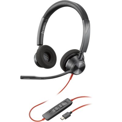 16. Słuchawki Poly Blackwire 3320 Stereo USB-C Headset +USB-C/A Adapter 8X219AA