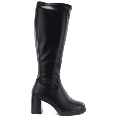 2. Kozaki damskie na obcasie czarne Potocki SZ12861