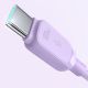 10. Kabel Joyroom Multi-Color Series A14 USB-C / USB-C 100W 1.2 m - fioletowy