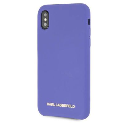2. Etui Karl Lagerfeld Silicone na iPhone X/Xs - fioletowe