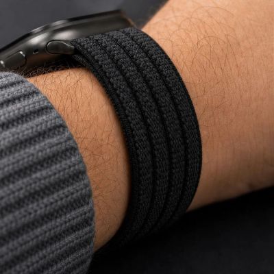 8. Pasek Tech-Protect Nylon Sport na Apple Watch 44 / 45 /46 / 49 mm - czarny