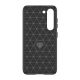 5. Carbon Case etui Samsung Galaxy S23+ elastyczny silikonowy karbonowy pokrowiec czarne