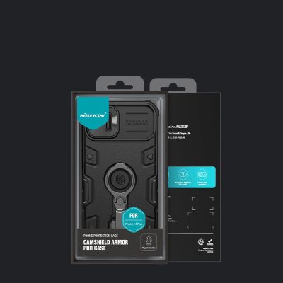 5. Nillkin CamShield Armor Pro Magnetic Case etui iPhone 14 Plus magnetyczny pokrowiec MagSafe z osłoną na aparat niebieskie