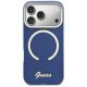 3. Etui Guess IML Script Metal MagSafe na iPhone 17 Pro Max - niebieskie