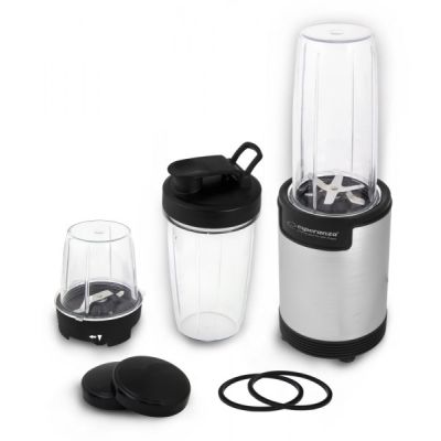 4. Blender sportowy do mielenia Esperanza NUTRI BOMB EKM030 (900W; kolor czarno-srebrny)