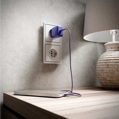 8. Kabel Puro ICON USB-C - USB-C 1,5m - fioletowy