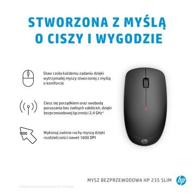 5. HP Mysz 235 Slim bezprzewodowa 4E407UT