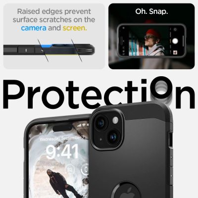 12. Etui Spigen Tough Armor MagSafe na iPhone 15 - czarne