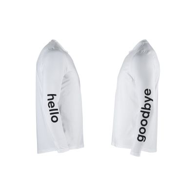 2. Koszulka rowerowa NORTHWAVE Bomb Hello Goodbye Jersey L/s biała
