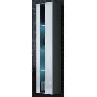Regał VIGO NEW 180/40/30 szary/biały połysk