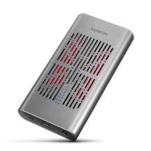 Axagon EEM2-20GD stacja dokująca do dysków twardych USB 3.2 Gen 2 (3.1 Gen 2) Type-C Czarny, Szary