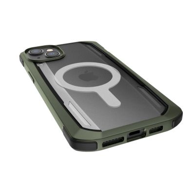 7. Raptic X-Doria Secure Case etui iPhone 14 z MagSafe pancerny pokrowiec zielony