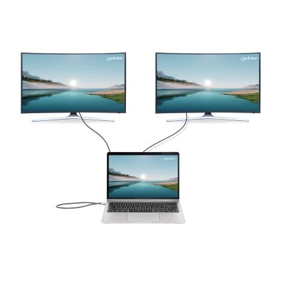 8. Manhattan 190398 stacja dokująca Przewodowa USB 3.2 Gen 1 (3.1 Gen 1) Type-C Szary