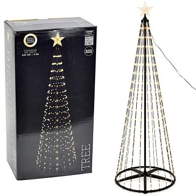 CHOINKA DEKORACYJNA 550LED SUPER CIEPŁY BIAŁY 300CM BLACK
