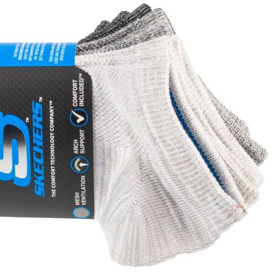 3. Skechers 6pk Boys No Terry Socks S112222-GRY Szare 31-34