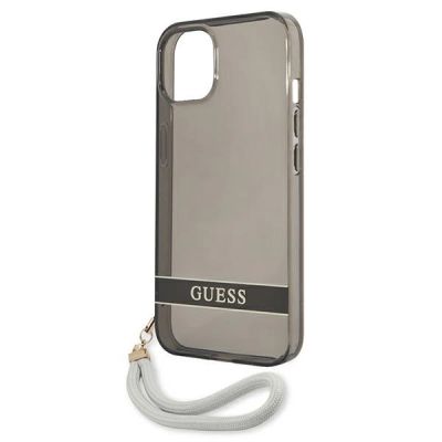 6. Etui Guess Translucent Strap na iPhone 13 mini - czarne