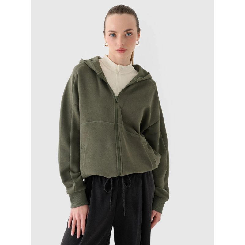 Bluza dresowa rozpinana z kapturem damska 4F 4FRAW24TSWSF2055-43S