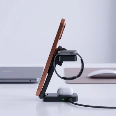 8. Ładowarka bezprzewodowa Tech-Protect A56 3in1 MagSafe + kabel USB-C / USB-C 100 cm - czarna