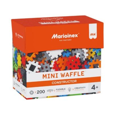 9. Klocki konstrukcyjne Marioinex Mini Waffle Konstruktor, 200 elementów