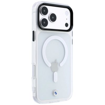 4. Etui BMW Sign Frosted IML & Metal Logo MagSafe na iPhone 18 Pro Max / 17 Pro Max - przezroczyste