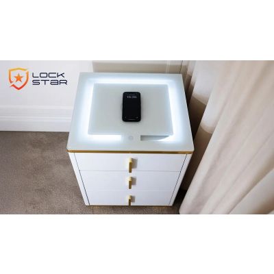 5. Extralink LOCKSTAR SEJF ELEKTRONICZNY, SZAFKA NOCNA Z LADOWANIEM INDUKCYJNYM